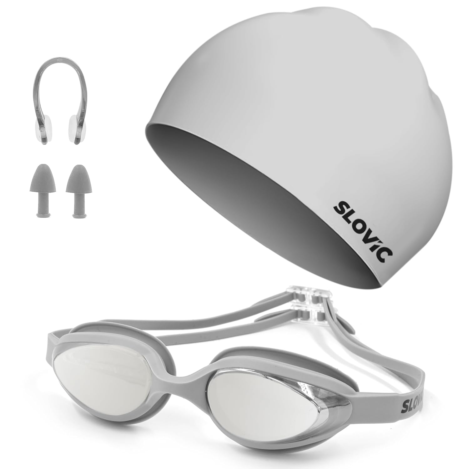 Grey Swimming Caps